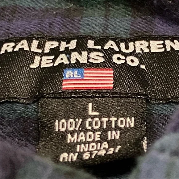 Vintage Polo Ralph Lauren Jeans Button up Flannel - Picture 4 of 4